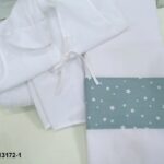 Λαδόπανα " Γκρι με αστέρια  - Λευκό "