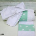 Λαδόπανα " Βεραμάν με αστέρια - Λευκό "