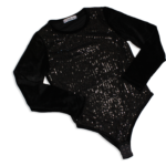 Κορμάκι '' Μαύρο βελούδινο με παγιέτα "