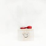 Κεραμικό ρεσώ μπομπονιέρα '' καρδιά - ευχές ''