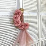 Λαμπάδα Βάπτισης ”Λουλούδια με χρυσά φύλλα”