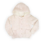 Πλεκτή ολόμαλλη ζακέτα " Ρόζ "