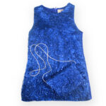 Παιδικό φόρεμα "Μπλε ηλεκτρίκ με κρόσια"