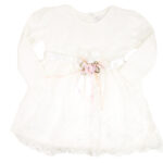 Βρεφικό φόρεμα "Λευκό - Λουλουδάκια"