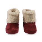 Παιδικό μποτάκι αγκαλιάς " Μπορντό με γουνάκι "