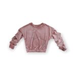 Παιδικό βελούδινο μπλουζάκι " Σάπιο μήλο με σούρες στα μανίκια και κολιέ καρδιά "