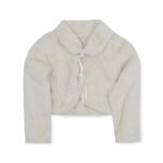 Γουνάκι για κοριτσάκι " Λευκό με γιακά "