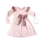 Παιδικό φορεματάκι " Σάπιο μήλο με φιόγκο και παγιέτα "