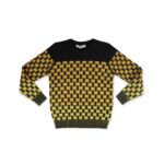 Παιδικό πλεκτό μπλουζάκι " Μαύρο - Κίτρινο "