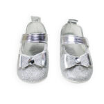 Μπαλαρίνα αγκαλιάς με φιόγκο" Ασημί με γκλίτερ "