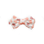 Κορδέλα βαμβακερή σομόν/σάπιο μήλο με καρδούλες και φιόγκο