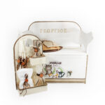 Βαπτιστικό μπαούλο – θρανίο ” Ζώα του δάσους με όνομα ”