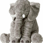 Μεγάλο Λούτρινο Ελεφαντάκι Παρέας 60cm ” Γκρι “