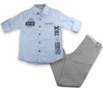 Παιδικό Σετάκι "Μπλε Πουκάμισο και Υφασμάτινο Παντελόνι"