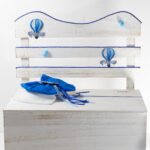 Ξύλινο μπαούλο - θρανίο "Αερόστατο"