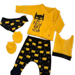 Βρεφικό Σετάκι “Batman” με Σαλιάρα, Γαντάκια & Σκουφάκι