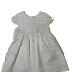 Βρεφικό Φόρεμα Λευκό με 3D Λουλούδια