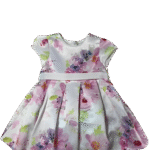 Παιδικό Φόρεμα με Φλοράλ Σχέδιο & Ζώνη – Ροζ Παστέλ Λουλούδια