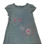 Βρεφικό Τζιν Φόρεμα με Λουλούδια & Πεταλούδες – Casual & Χαριτωμένο