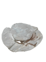 Παιδικό Φόρεμα Μπεζ με Ροζ Λουλούδια & Πουά – Με Ασορτί Καπέλο - Image 3