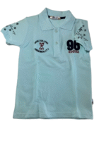 σετ για αγόρι με γαλάζια μπλούζα πόλο και μπλε βερμούδα - Image 2