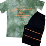 Αθλητικό σετ με πράσινη μπλούζα & μαύρο παντελόνι