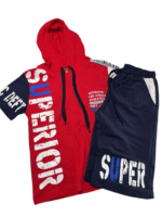 Αθλητικό σετ αγοριού με κουκούλα και σορτσάκι