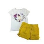 Καλοκαιρινό σετ κοριτσιού με μπλούζα και σορτσάκι