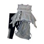 Αθλητικό σετ κοριτσιού με δικτυωτές λεπτομέρειες