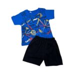 Σετ αγοριού με μπλούζα ποδήλατο και σορτσάκι