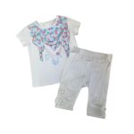 Σετ κοριτσιού με μπλούζα και κάπρι κολάν