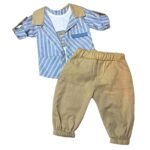 Παιδικό σετ με ριγέ πουκάμισο και παντελόνι