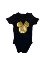 Σετ κοριτσιού μαύρο – χρυσό με φούστα και κορδέλα - Image 2