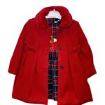 Παιδικό Σετ Κοριτσίστικο – Κόκκινο Παλτό & Καρό Φορεματάκι