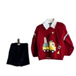 Παιδικό Σετ Ρούχων – Πουλόβερ με Παιχνιδιάρικο Σχέδιο & Παντελόνι
