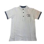 Παιδική Μπλούζα Πόλο για Αγόρι – Λευκή με Μοντέρνες Λεπτομέρειες
