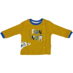 Βρεφικό Σετάκι “Fun Jungle” με Γαντάκια, Σαλιάρα & Σκουφάκι – Κίτρινο & Μπλε - Image 4