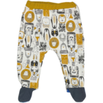 Βρεφικό Σετάκι “Fun Jungle” με Γαντάκια, Σαλιάρα & Σκουφάκι – Κίτρινο & Μπλε - Image 5