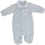 Βρεφικό Φορμάκι Βελουτέ με Γαλάζιο Χρώμα