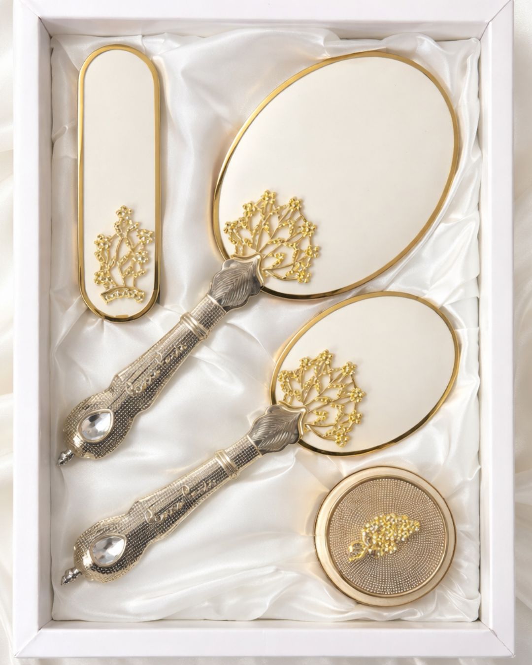 Σετ Νύφης - Λευκό & Χρυσό με Γκλίτερ